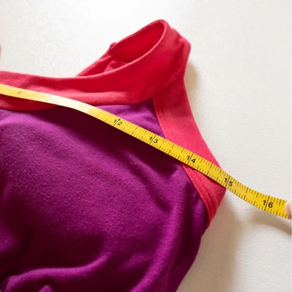 Prana Womens Racerback Tank Dress In Fuchsia & Coral Stretch Fabric M - Picture 5 of 8